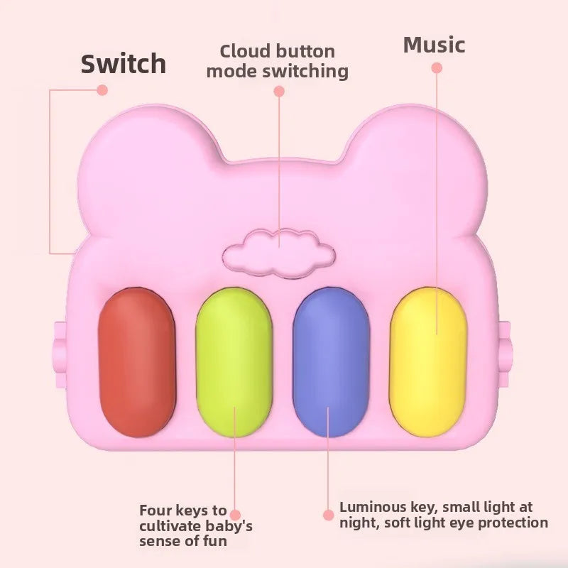 Baby Fitness Stand Music Play Gym Activity Toys Newborn Piano Crawling Blanket Pedal Game Pad Early Education 0-36 Months Gifts